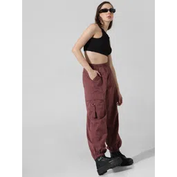 ONLY Women Tapered Fit High-Rise Cargos Trousers-picture-25