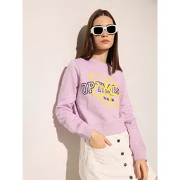 ONLY Women Typography Printed Round Neck Sweatshirt-picture-36