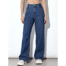 ONLY Women Wide Leg High-Rise Light Fade Stretchable Jeans-picture-21