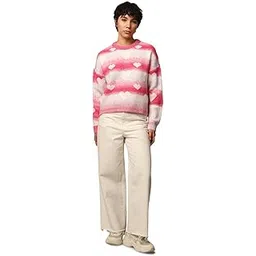 only Women's Acrylic Blend Casual Pullover Sweater-picture-24