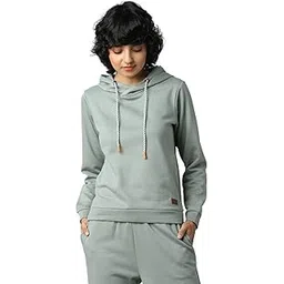only Women's Cotton Blend Hooded Neck Regular Fit Sweatshirt-picture-43