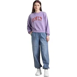 only Women's Cotton Round Neck Sweatshirt-picture-10