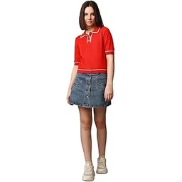 only Women's Cotton Solid Regular Fit T-Shirt-picture-41
