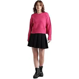 only Women's Polyester Blend Casual Pullover Sweater-picture-36