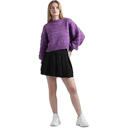 only Women's Polyester Blend Casual Pullover Sweater-picture-27