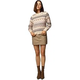 only Women's Polyester Blend Classic Round Neck Sweater-picture-21