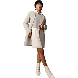 only Women's Polyester Blend Long A-Line Coat-picture-37