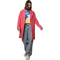 only Women's Polyester Blend Long A-Line Coat-picture-32