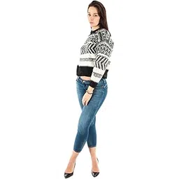 only Women's Polyester Blend Round Neck Sweater-picture-34