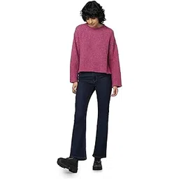 only Women's Polyester Blend Round Neck Sweater-picture-18