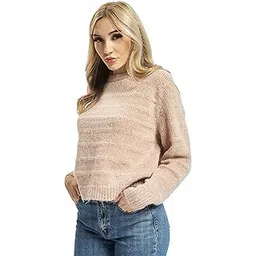 only Women's Polyester Blend Round Neck Sweater-picture-33