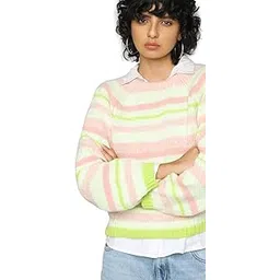 only Women's Polyester Blend Round Neck Sweater-picture-26