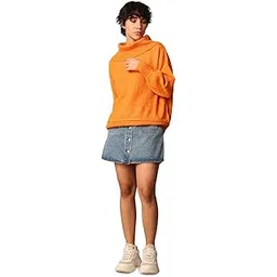 only Women's Polyester Blend Shawl Neck Casual Sweater-picture-23