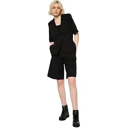 only Women's Polyester Blend Single Breasted Blazer-picture-20