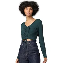 only Women's Polyester Blend Slim Fit Top-picture-25