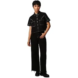 only Women's Solid Regular Fit T-Shirt-picture-12