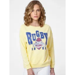 Only Yellow Cotton Printed Sweatshirt-picture-18