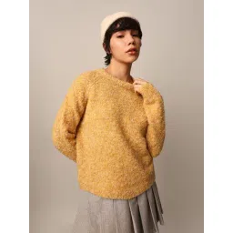 Only Yellow Self Design Pullover-image-14