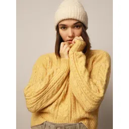 Only Yellow Self Design Pullover-picture-47