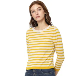 Only Yellow Striped Pullover image 1