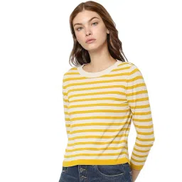 Only Yellow Striped Pullover image 1
