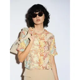 Only Yellow Viscose Printed Shirt-image-27