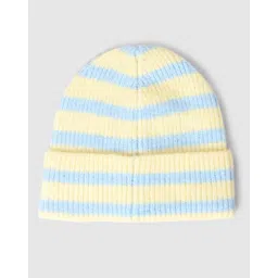 only Striped Rib-Knit Beanie image 2