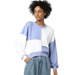 only Women's Cotton Round Neck Sweatshirt image 1