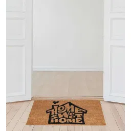 onlymat Brown Slogan Coir 30x18 Inches Antiskid Door Mat-picture-27