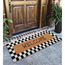 onlymat Brown Slogan Coir 48 x 16 Inches Anti Skid Door Mat-picture-32