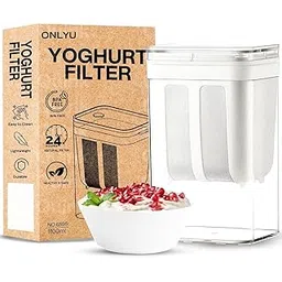 OnlyU Greek Premium Yogurt 1100ml Filter|Curd Maker with Fine mesh Steel Strainer|Hung Curd Maker for Home|2 Free Cotton Muslin Cloth Bags| Perfet for Homemade Yogurt,Cheese Maker &More-picture-15