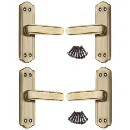 Onmax 5 inch Steel Brass Finish Bathroom Door Handle with Screw, S701BABW (Pack of 2)-picture-28