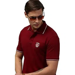 onn UK Classic Men's Premium Combed Cotton Polo Collar Half Sleeves Solid T-Shirt |-picture-46