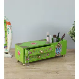 ons interior industry 2 Drawer Multi-Uses Green Colour Wood Boxes-picture-19