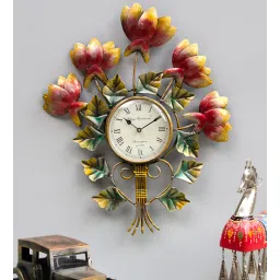 ons interior industry Flower Iron Clock In Pink-picture-13