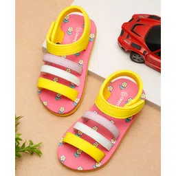 ONYC Floral Designed Colour Blocked Sandals - Pink-picture-30