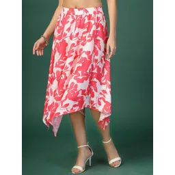 OOMPH! FACTOR Printed A-line Midi Skirt-picture-25