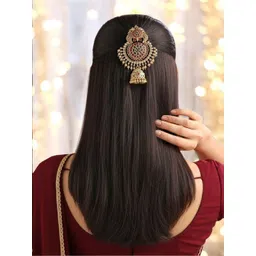 OOMPH Artificial Stones and Beads Studded Bun Pin Head Jewellery-picture-25