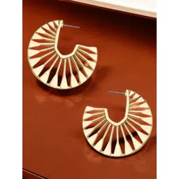OOMPH Contemporary Shaped Half Hoop Earrings-picture-27