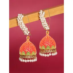 OOMPH Dome Shaped Jhumkas Earrings-picture-29