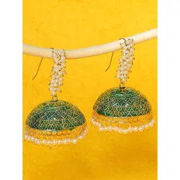 OOMPH Dome Shaped Jhumkas Earrings-picture-28