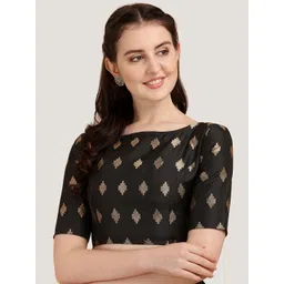 Oomph! Ethnic Motifs Woven Design Saree Blouse-picture-11