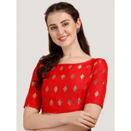 Oomph! Ethnic Motifs Woven Design Saree Blouse-picture-12