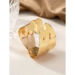OOMPH Gold Party Wear Cuffs Bracelet-picture-11