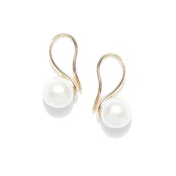 OOMPH Gold-Toned & White Beaded Handcrafted Studs-picture-20