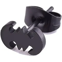 oomph Jewellery Black Bat Shape Stud Earring For Men & Boys (Single Piece)-picture-21