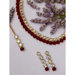 OOMPH Kundan-Studded & Beaded Jewellery Set-picture-20