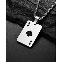 oomph Men Silver-Plated Link Chain with Pendant-picture-10