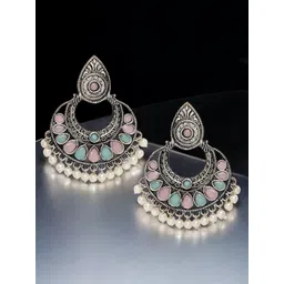 OOMPH Peacock Shaped Studs Earrings-picture-39