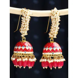 OOMPH Pearls Beaded Dome Shaped Jhumkas-picture-40